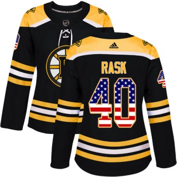 Authentic Adidas Women's Tuukka Rask Boston Bruins USA Flag Fashion Jersey - Black