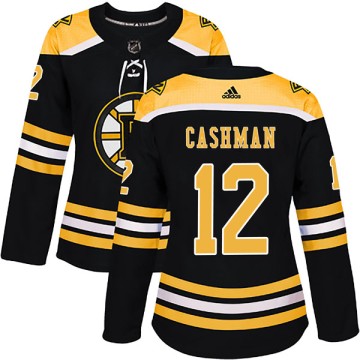 Authentic Adidas Women's Wayne Cashman Boston Bruins Home Jersey - Black