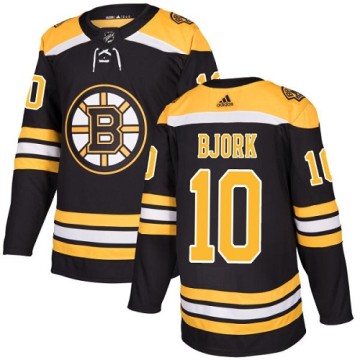 Authentic Adidas Youth Anders Bjork Boston Bruins Home Jersey - Black