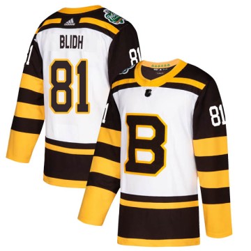 Authentic Adidas Youth Anton Blidh Boston Bruins 2019 Winter Classic Jersey - White