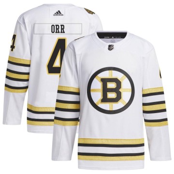Authentic Adidas Youth Bobby Orr Boston Bruins 100th Anniversary Primegreen Jersey - White