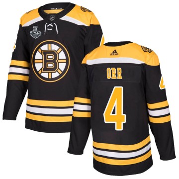 Authentic Adidas Youth Bobby Orr Boston Bruins Home 2019 Stanley Cup Final Bound Jersey - Black