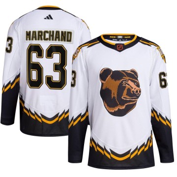 Authentic Adidas Youth Brad Marchand Boston Bruins Reverse Retro 2.0 Jersey - White