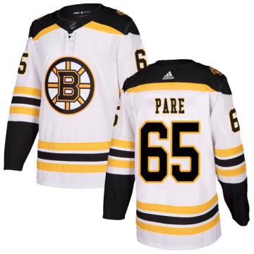 Authentic Adidas Youth Cedric Pare Boston Bruins Away Jersey - White