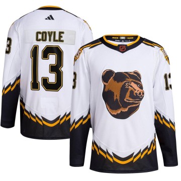 Authentic Adidas Youth Charlie Coyle Boston Bruins Reverse Retro 2.0 Jersey - White