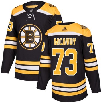 Authentic Adidas Youth Charlie McAvoy Boston Bruins Home Jersey - Black