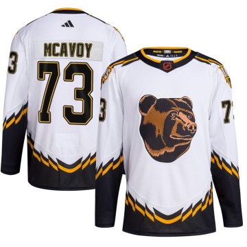 Authentic Adidas Youth Charlie McAvoy Boston Bruins Reverse Retro 2.0 Jersey - White