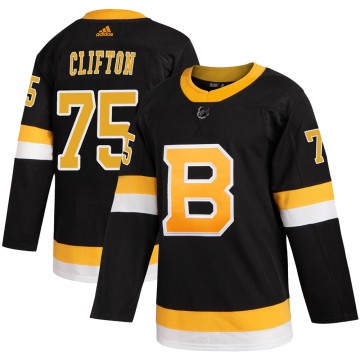 Authentic Adidas Youth Connor Clifton Boston Bruins Alternate Jersey - Black