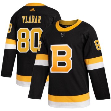 Authentic Adidas Youth Daniel Vladar Boston Bruins Alternate Jersey - Black