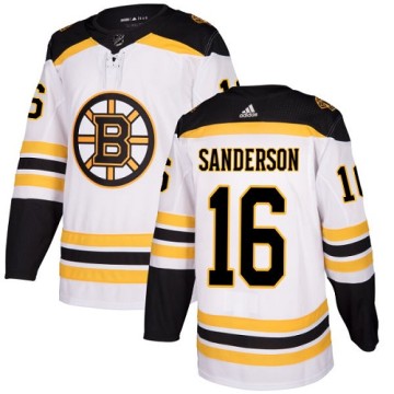 Authentic Adidas Youth Derek Sanderson Boston Bruins Away Jersey - White