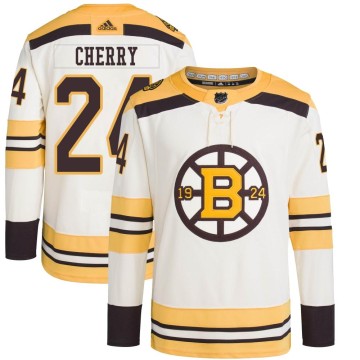 Authentic Adidas Youth Don Cherry Boston Bruins 100th Anniversary Primegreen Jersey - Cream