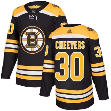 Authentic Adidas Youth Gerry Cheevers Boston Bruins Home Jersey - Black