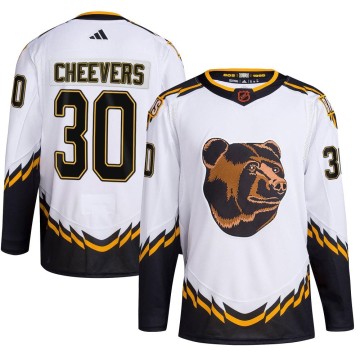Authentic Adidas Youth Gerry Cheevers Boston Bruins Reverse Retro 2.0 Jersey - White