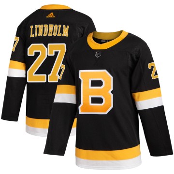 Authentic Adidas Youth Hampus Lindholm Boston Bruins Alternate Jersey - Black