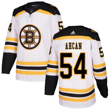 Authentic Adidas Youth Jack Ahcan Boston Bruins Away Jersey - White