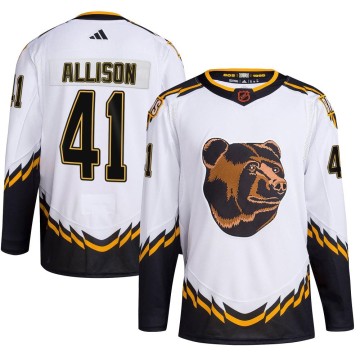 Authentic Adidas Youth Jason Allison Boston Bruins Reverse Retro 2.0 Jersey - White