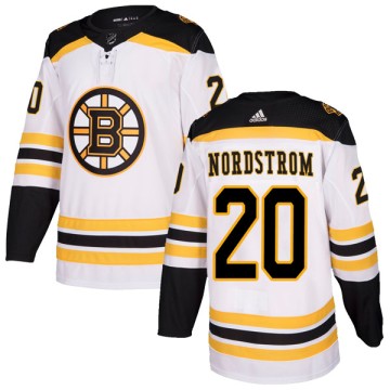 Authentic Adidas Youth Joakim Nordstrom Boston Bruins Away Jersey - White