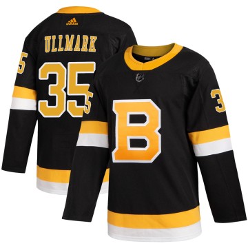 Authentic Adidas Youth Linus Ullmark Boston Bruins Alternate Jersey - Black