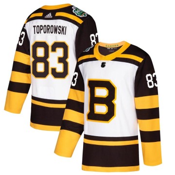 Authentic Adidas Youth Luke Toporowski Boston Bruins 2019 Winter Classic Jersey - White