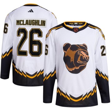Authentic Adidas Youth Marc McLaughlin Boston Bruins Reverse Retro 2.0 Jersey - White