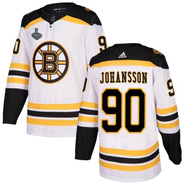 Authentic Adidas Youth Marcus Johansson Boston Bruins Away 2019 Stanley Cup Final Bound Jersey - White