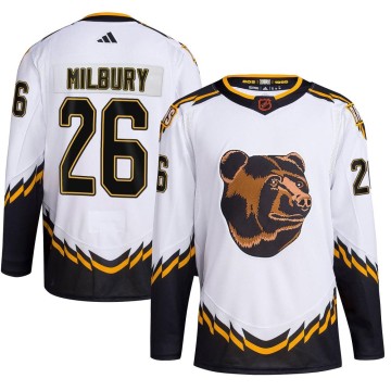 Authentic Adidas Youth Mike Milbury Boston Bruins Reverse Retro 2.0 Jersey - White