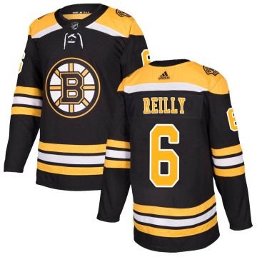 Authentic Adidas Youth Mike Reilly Boston Bruins Home Jersey - Black