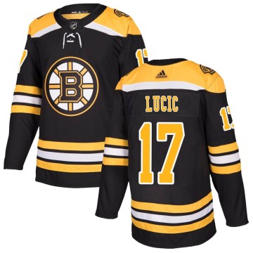 Authentic Adidas Youth Milan Lucic Boston Bruins Home Jersey - Black