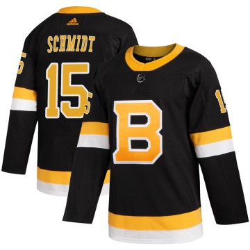 Authentic Adidas Youth Milt Schmidt Boston Bruins Alternate Jersey - Black