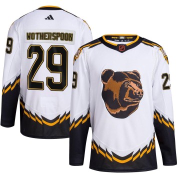 Authentic Adidas Youth Parker Wotherspoon Boston Bruins Reverse Retro 2.0 Jersey - White