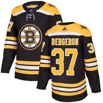 Authentic Adidas Youth Patrice Bergeron Boston Bruins Home Jersey - Black