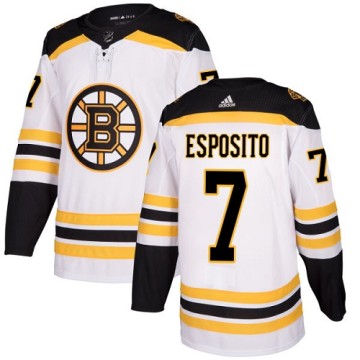 Authentic Adidas Youth Phil Esposito Boston Bruins Away Jersey - White