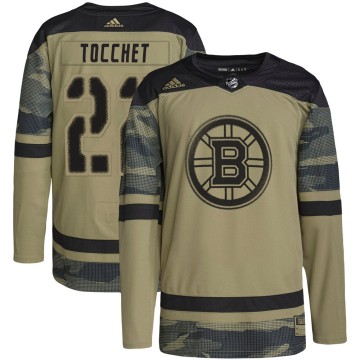 Authentic Adidas Youth Rick Tocchet Boston Bruins Military Appreciation Practice Jersey - Camo