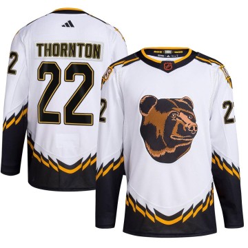 Authentic Adidas Youth Shawn Thornton Boston Bruins Reverse Retro 2.0 Jersey - White