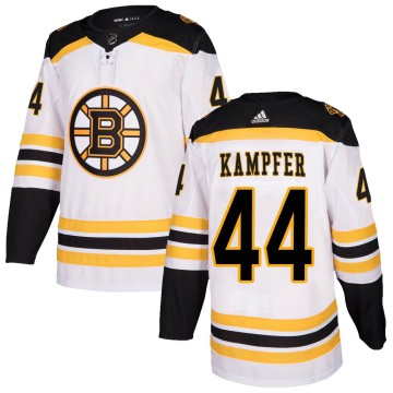 Authentic Adidas Youth Steve Kampfer Boston Bruins Away Jersey - White