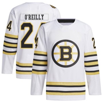 Authentic Adidas Youth Terry O'Reilly Boston Bruins 100th Anniversary Primegreen Jersey - White