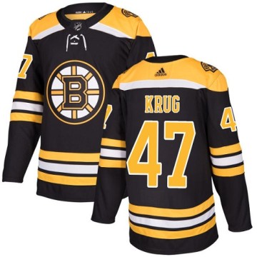 Authentic Adidas Youth Torey Krug Boston Bruins Home Jersey - Black