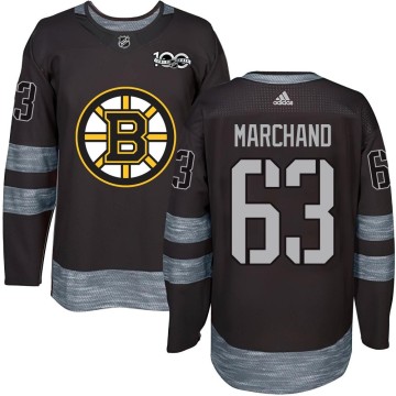 Authentic Youth Brad Marchand Boston Bruins 1917-2017 100th Anniversary Jersey - Black