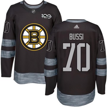 Authentic Youth Brandon Bussi Boston Bruins 1917-2017 100th Anniversary Jersey - Black