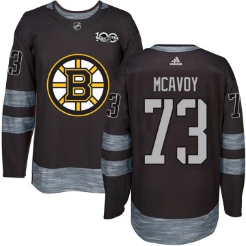 Authentic Youth Charlie McAvoy Boston Bruins 1917-2017 100th Anniversary Jersey - Black