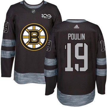 Authentic Youth Dave Poulin Boston Bruins 1917-2017 100th Anniversary Jersey - Black