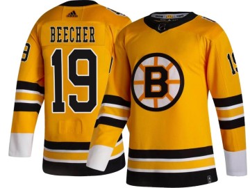Breakaway Adidas Men's Johnny Beecher Boston Bruins 2020/21 Special Edition Jersey - Gold