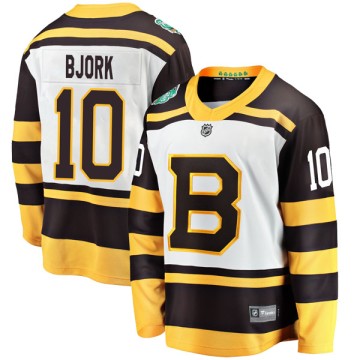 Breakaway Fanatics Branded Men's Anders Bjork Boston Bruins 2019 Winter Classic Jersey - White