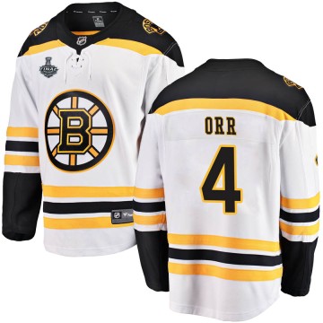 Breakaway Fanatics Branded Men's Bobby Orr Boston Bruins Away 2019 Stanley Cup Final Bound Jersey - White