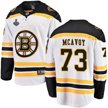 Breakaway Fanatics Branded Men's Charlie McAvoy Boston Bruins Away 2019 Stanley Cup Final Bound Jersey - White