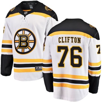 Breakaway Fanatics Branded Men's Connor Clifton Boston Bruins Away Jersey - White