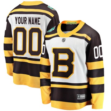 Breakaway Fanatics Branded Men's Custom Boston Bruins 2019 Winter Classic Jersey - White