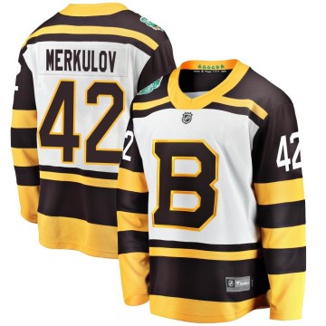 Breakaway Fanatics Branded Men's Georgii Merkulov Boston Bruins 2019 Winter Classic Jersey - White