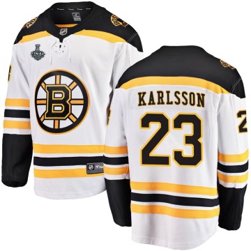 Breakaway Fanatics Branded Men's Jakob Forsbacka Karlsson Boston Bruins Away 2019 Stanley Cup Final Bound Jersey - White