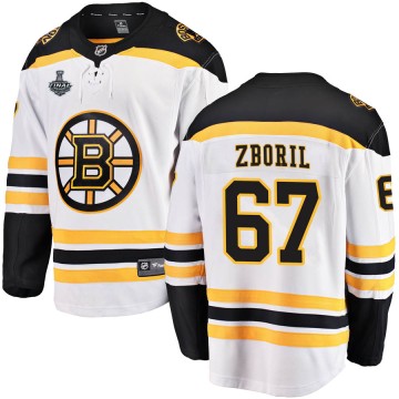 Breakaway Fanatics Branded Men's Jakub Zboril Boston Bruins Away 2019 Stanley Cup Final Bound Jersey - White